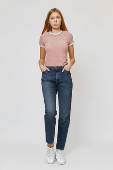 Футболка Lee STRIPED RIBBED TEE Regular Fit (L44SPFNV) Красный XS-00