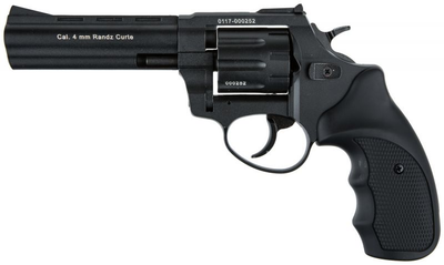 Револьвер под патрон Флобера 4 мм. Stalker 4,5" Black (стальной барабан)
