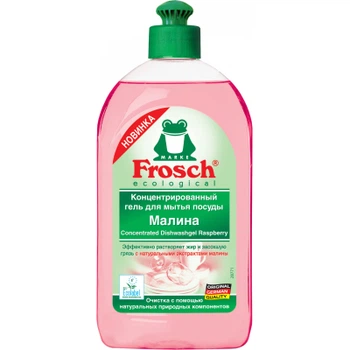 Засіб для ручного миття посуду Frosch Малина 500 мл (4009175940278)