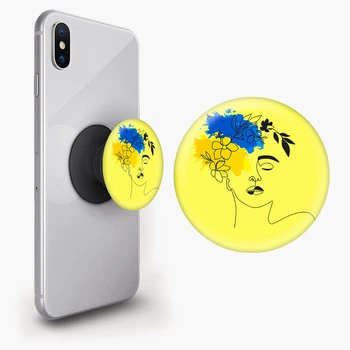 Попсокет (Popsockets) держатель для смартфона Имя ее – Украина (8754-3700-WT) Белый