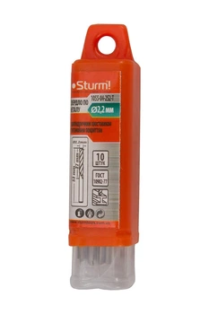 Набор сверл по металлу c титановым покрытием Sturm 1055-04-2S2-T (2.2мм, 10шт.)