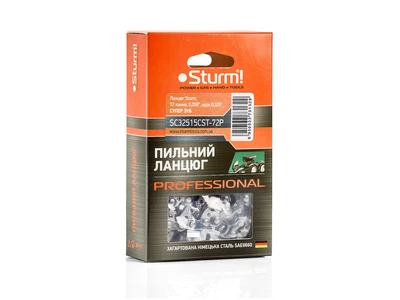 Цепь для цепных пил (72 звена, 0,058", шаг 0.325", супер зуб) Sturm SC32515CST-72P