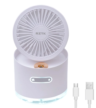 Вентилятор с увлажнением аккумуляторный RZTK Multi Fan White