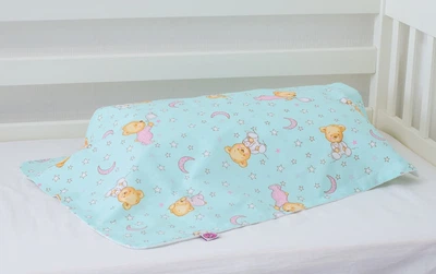 Пелёнка непромокаемая Little Pa Мишки Бирюзовая 80х60 (2613)