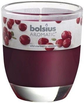 Свеча ароматическая в стекле Клюква Bolsius (72-74Б CRA)