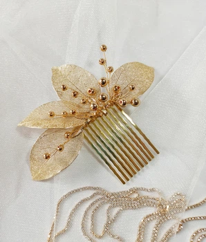 Гребень свадебный Ksenija Vitali Golden HB-00019
