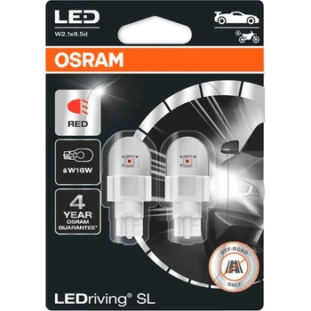 Светодиодные лампы LED Osram LEDriving SL 921DRP-02B W16W W2.1X9.5d 12v Red