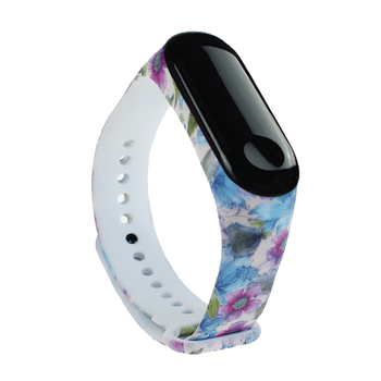 Силіконовий ремінець MRK для фітнес браслета Xiaomi Mi Band 4/3 з малюнком Watercolor flowers (mrk21042014)