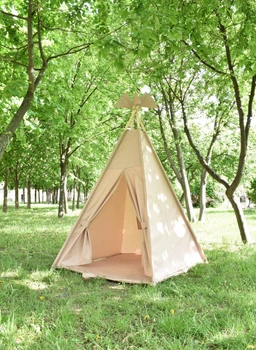 Уличная Палатка-Вигвам WIGWAMHOME из водоотталкивающей ткани 110х110х180см бежевая