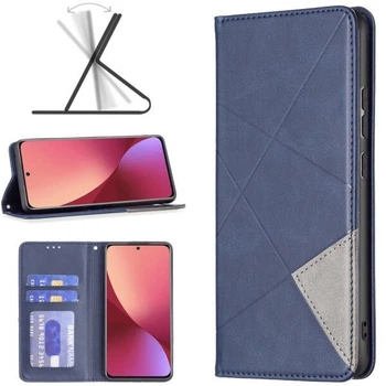 Чехол-книжка с кармашками UniCase Geometric Pattern для Xiaomi 12 / 12X - Blue