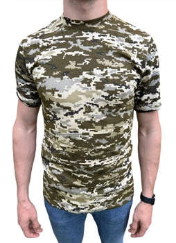 Футболка Пиксель ЗСУ , летняя военная футболка мужская , тактическая футболка военнослужащих всу . Размер XL (52)