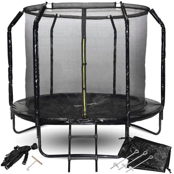 Батут садовый с лестницей SkyFlyer 8 футов 244 см Black TR0033
