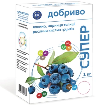 Минеральное удобрение для голубики, черники, вересковых и других растений кислых почв Супер / 1 кг