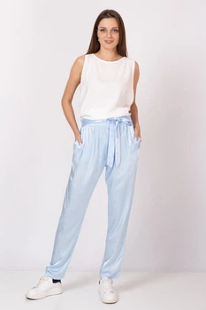 Віскозні штани на зав'язці New collection S-L Синій ss211138_blu_S-L