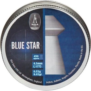 Кульки BSA Blue Star 4,5 мм 450 шт/уп (740)