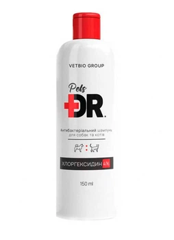 Антибактериальный шампунь Vetbio Group Dr. Pets Доктор Петс с хлоргексидином для кошек и собак 150 мл