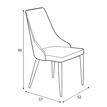 Удобный мягкий стул для столовой Wodonga Forte 52x90x57 (KR0145-MET-BLL19) 133732