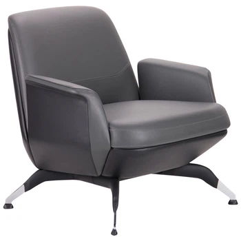 Кресло Absolute Grey/Black 780*800*730 Сталь/Кожа комбинированная, цвет Серый AMF