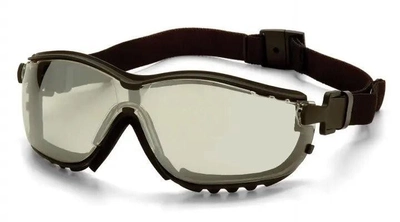Балістичні окуляри тактичні з ущільнювачем Pyramex V2G Anti-Fog дзеркальні напівтемні (2В2Г-80)