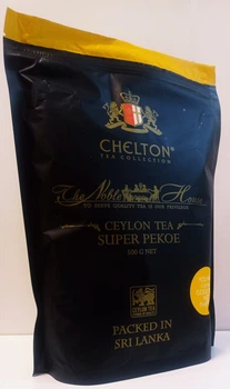 Среднелистовой цейлонский черный чай с нежным ароматом Chelton Челтон Благородный дом Super Pekoe 500г на zip - защелке