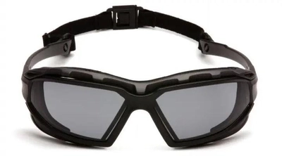 Тактические очки баллистические с уплотнителем Pyramex Highlander-PLUS Anti-Fog черные