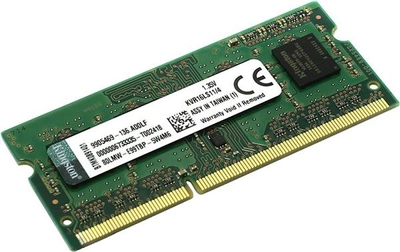 Оперативная память Kingston SODIMM DDR3L-1600 4096MB PC3L-12800 (KVR16LS11/4WP) ($GT434076) - Уценка