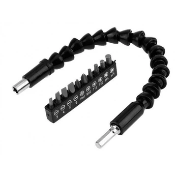 Гнучкий вал подовжувач з битами для дрелі шуруповерта FLEXIBLE SCREW TOOL