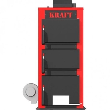 Котел твердотопливный (дрова, уголь, брикеты) Kraft-К 12 кВт с автоматикой
