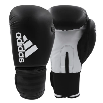 Детские боксерские перчатки Adidas Hybrid 50 (ADIH50) Black/White 6 унций