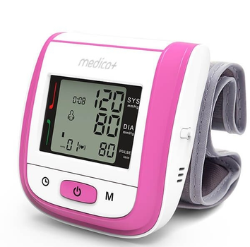 Тонометр MEDICA+ PRESS 402 автоматический на запястье гарантия 2 года Розовый PN