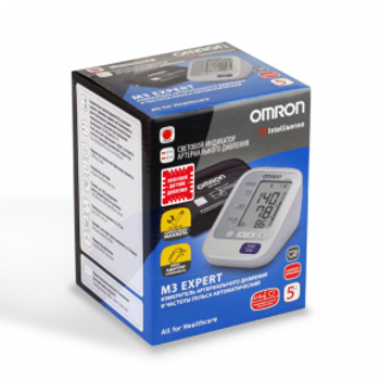 Тонометр Omron M3 Expert (HEM-7132-ALRU) автоматический на плечо с адаптером гарантия 5 лет