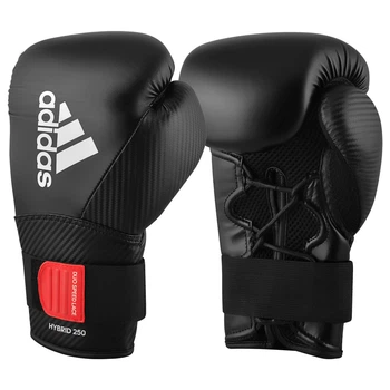 Боксерские перчатки Adidas Hybrid 250 (adiH250TG) Black 12 унций
