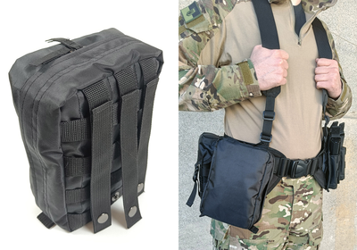 Подсумок аптечка тактическая MOLLE черный для РПС, разгрузки или жилета (MOLLE, подсумок на разгрузку, жилет, РПС) EFPABK27