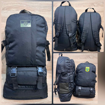 Рюкзак чоловічий 70 літрів об'єм, тактичний рюкзак, Bounce ar. RT-2080, чорний