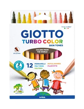 Фломастеры Giotto Turbo Color Skin Tones, 12 шт, разные цвета