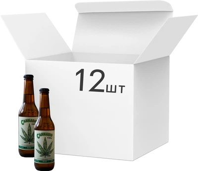 Упаковка сидра Holiday Brewery Cannabis полусладкий 6% 0.33 л х 12 шт (4820228660024)