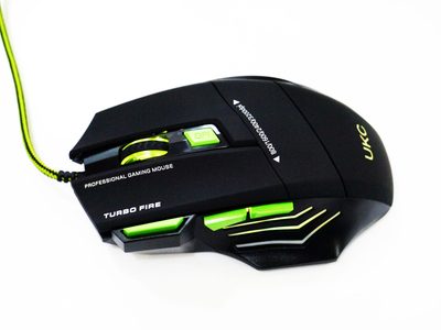 Мышь компьютерная игровая + коврик RGB подсветка USB проводная UKC X-7