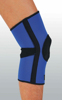 Еластичний Бандаж для середньої фіксації коліна До-1-Т Reabilitimed Синій Розмір S до 35 см