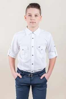 Рубашка Ozk kids 140 см Белый (2125000678597)