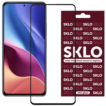 Защитное стекло SKLO 3D для Xiaomi Poco X4 Pro 5G Черный