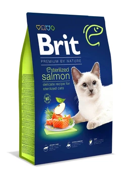 Сухой корм Brit Premium by Nature Cat Sterilized Salmon для стерилизованных котов с лососем и индейкой 8 кг