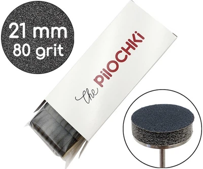 Сменные бафы для подо-диска ThePilochki 21 мм 80 грит Черные 50 шт