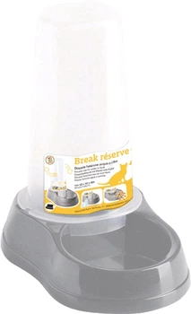 Миска пластикова Stefanplast Break Reserve Food/Water 0.65 л Сіра (4102) (8003507041028)