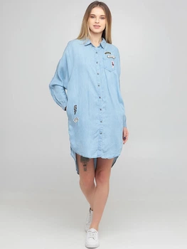 Джинсовое платье-рубашка Only 116362504 S (91259S) Синий