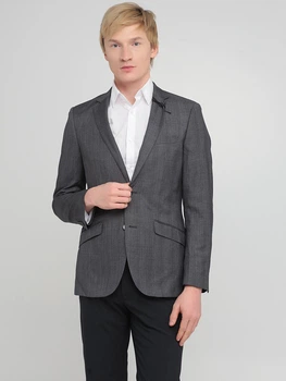 Піджак однобортний діловий F&F M6432AW14 S (14972S) Сірий