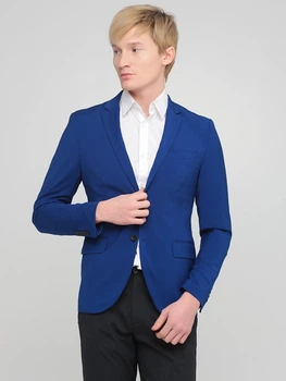 Піджак однобортний однотонний кежуал Only & Sons 22007761 M (45126M) Синій