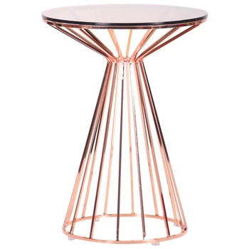 Стіл AMF Canary rose gold (сталь/загартоване скло) (545677)