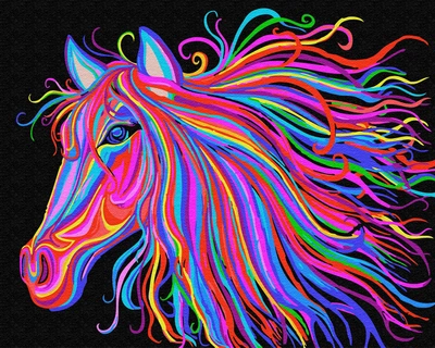 Картина за номерами в коробці Paintboy Райдужний скакун 40х50см (KGХ 29429)
