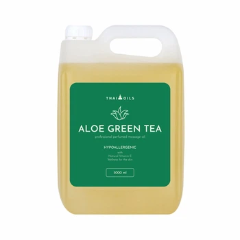 Профессиональное кокосовое массажное масло «Thai Oils» «Aloe green tea» 5000 ml