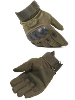 Закрытые тактические перчатки Оливковые Размер L (2105224218)